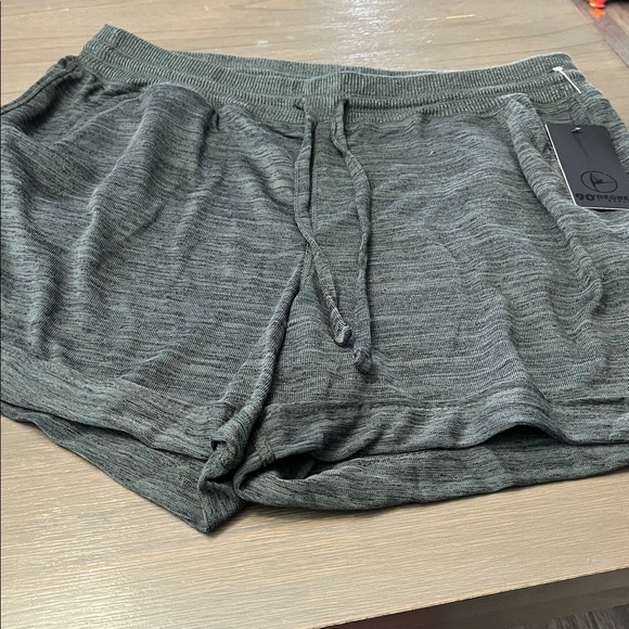 NWT! 90 Degree By Reflex Olive Heathered Drawstring Shorts. 2X - Picture 1 of 7